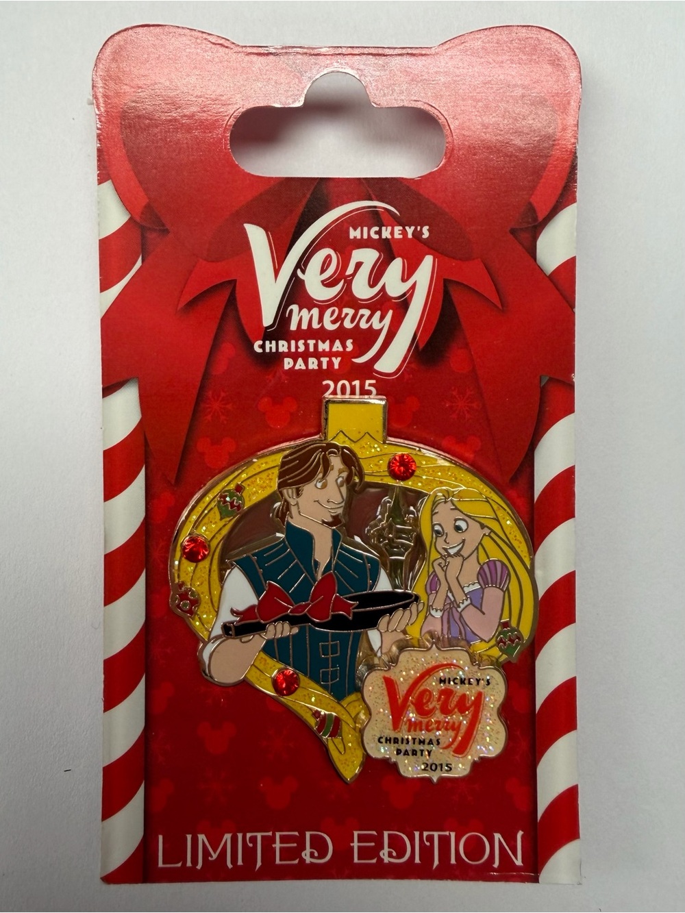 WDW Mickey’s Very Merry Christmas Party 2015 Tangled Flynn & Rapunzel Party Pin